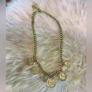 Stella & Dot Heritage Coin Charm Necklace.